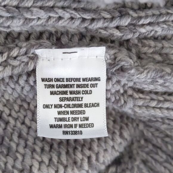 P.S. from Aeropostale Kids Girl (Youth 7) Cable Knit Quarter Button Sweater Gray - Picture 7 of 7